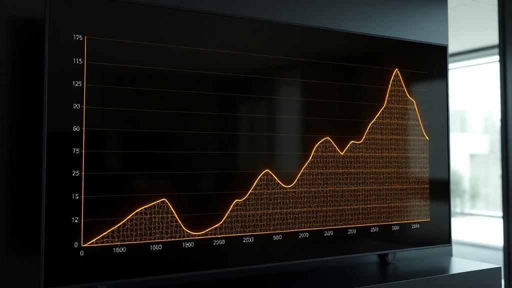 Exponential growth curve chart showing compound interest over time